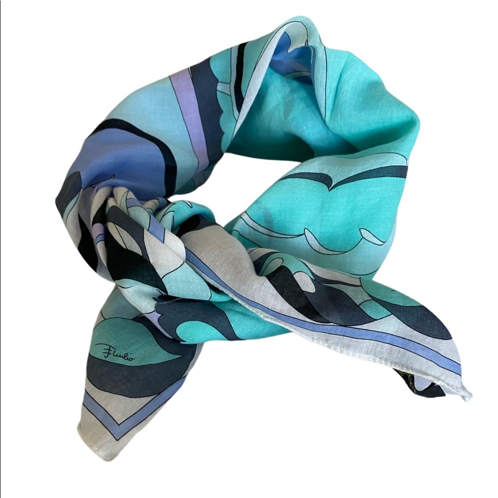 Emilio Pucci Woven Printed Cotton Scarf
